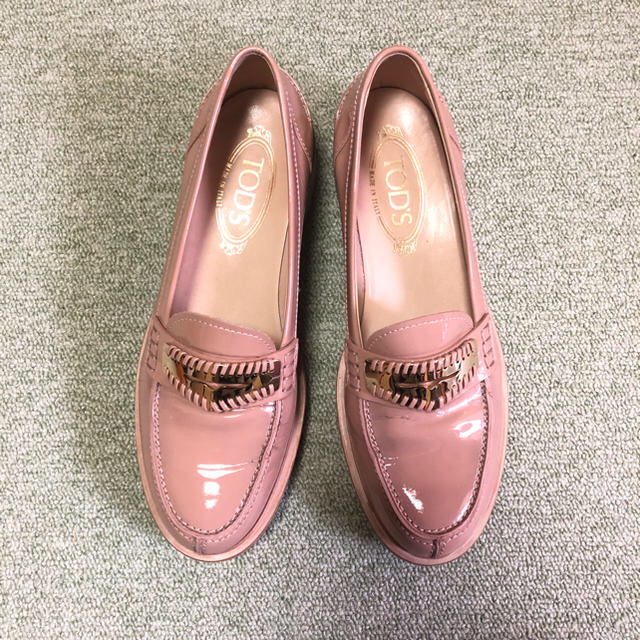 TOD’S トッズ ローファー ピンク ベージュ 24cm 37 1