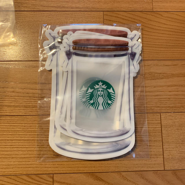 Starbucks Coffee(スターバックスコーヒー)のスターバックス ジッパーバッグ6枚セット レディースのバッグ(ショップ袋)の商品写真