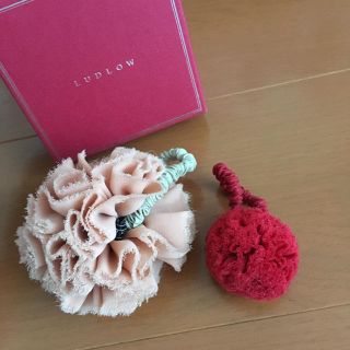 ラドロー(LUDLOW)のLUDLOW ラドロー シュシュ レッド 小(ヘアゴム/シュシュ)