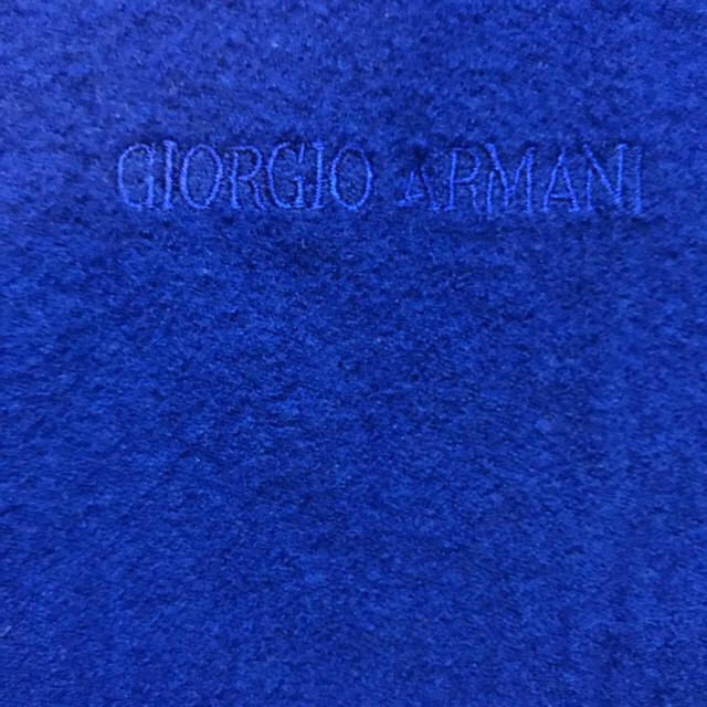 Giorgio Armani マフラー 青 ウール 無地