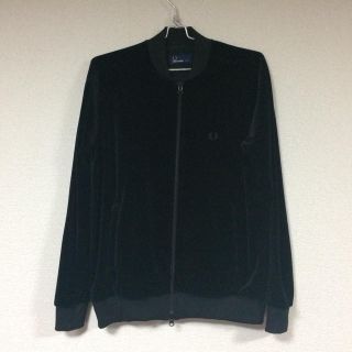 フレッドペリー(FRED PERRY)のFRED PERRY　フレッドペリー　トラックジャケット　ジャージ　ベロア　黒(ブルゾン)