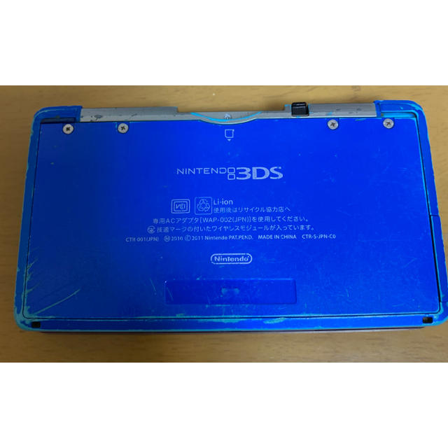 ニンテンドー3DS(ニンテンドー3DS)の中古品 任天堂 Nintendo 3DS 初期 ブルー エンタメ/ホビーのゲームソフト/ゲーム機本体(携帯用ゲーム機本体)の商品写真