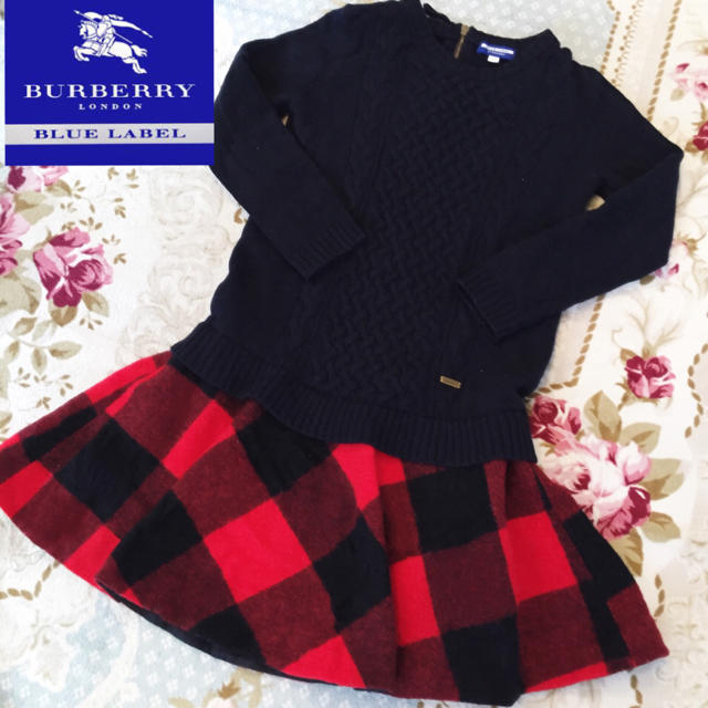 BURBERRY BLUE LABEL(バーバリーブルーレーベル)の限定お値下げ 【試着のみ】バーバリー ブルーレーベル  ワンピース 【美品】 レディースのワンピース(ひざ丈ワンピース)の商品写真