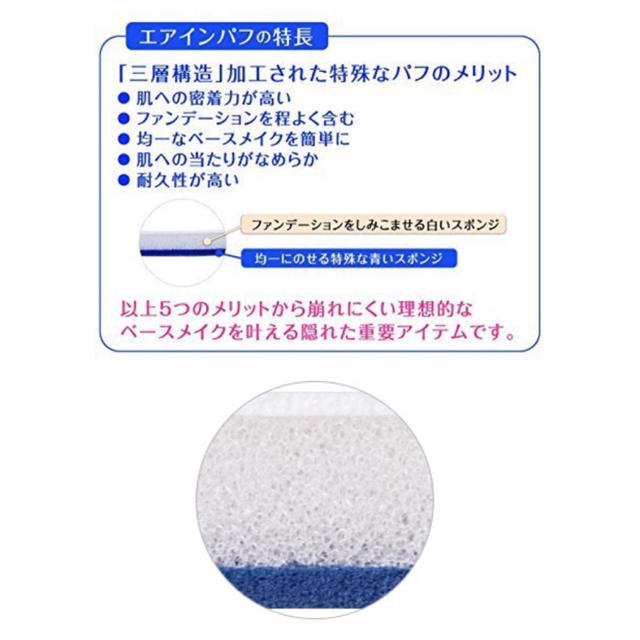 MISSHA(ミシャ)のMISSHA クッションファンデーション用パフ4個セット コスメ/美容のスキンケア/基礎化粧品(フェイスローラー/小物)の商品写真