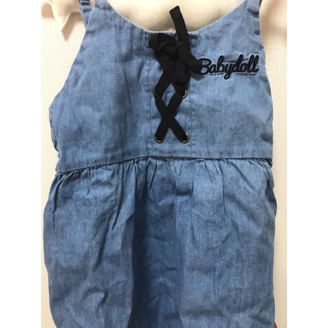 BABYDOLL(ベビードール)のBABYDOLベビードール 編みリボンキャミワンピース 新品 キッズ/ベビー/マタニティのキッズ服女の子用(90cm~)(ワンピース)の商品写真