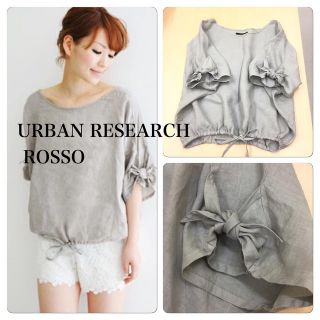 アーバンリサーチ(URBAN RESEARCH)のROSSOリボンスリーブプルオーバーG(シャツ/ブラウス(半袖/袖なし))