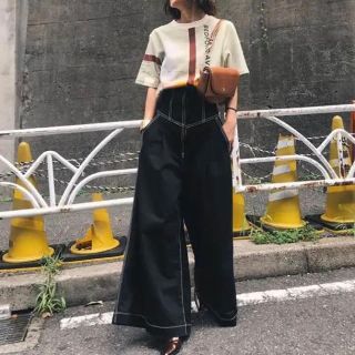 アメリヴィンテージ(Ameri VINTAGE)の【一度着美品❗️】Ameri Vintage ハイウェストコルセットパンツ(バギーパンツ)