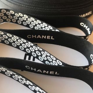 シャネル(CHANEL)のシャネル 両面プリント ココマーク   ブラック リボン 正規品 ラッピング(ラッピング/包装)