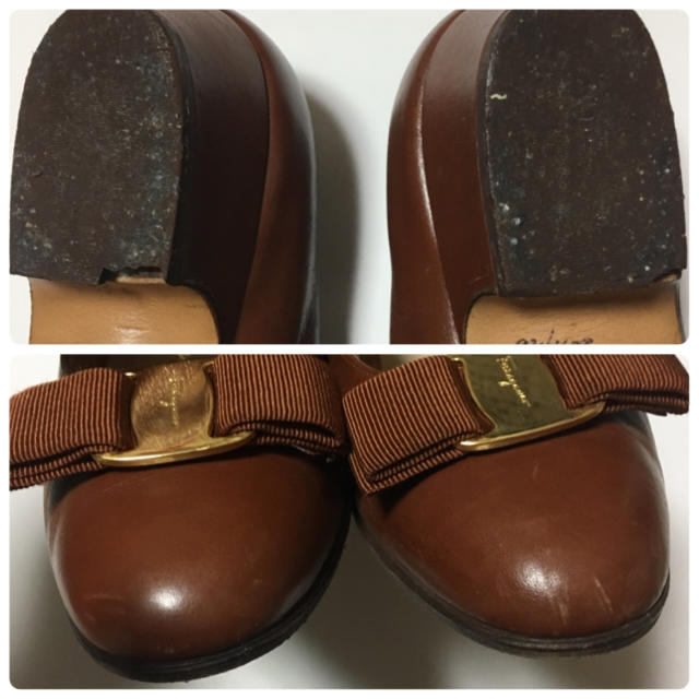Salvatore Ferragamo(サルヴァトーレフェラガモ)のフェラガモ パンプス ヴァラ・リボン ブラウン レディースの靴/シューズ(ハイヒール/パンプス)の商品写真