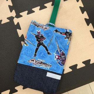 入学入園★ひろみん様専用★上履き★仮面ライダージオウのキルティング×デニム生地②(シューズバッグ)