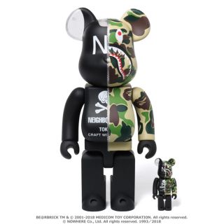 アベイシングエイプ(A BATHING APE)のBAPE NBHD SHARK BE@RBRICK 100%&400% SET (その他)