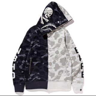 アベイシングエイプ(A BATHING APE)のBAPE® NBHD CAMO SHARK FULL ZIP HOODIE(パーカー)