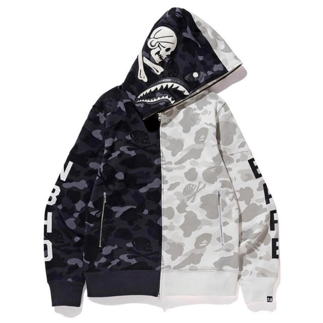 neighborhood × BAPE シャークパーカーXL