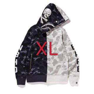 アベイシングエイプ(A BATHING APE)のbape nbhd camo shark full zip hoodie(パーカー)