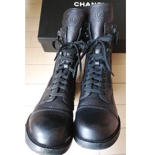 シャネル(CHANEL)の美品❤シャネル　レースアップブーツ(ブーツ)