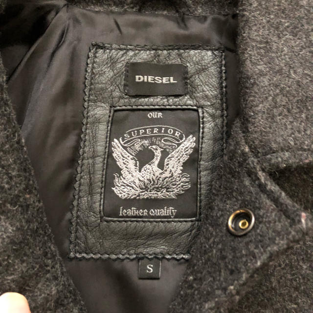 DIESEL ディーゼル S-BONY Reversible Stadium Jacket リバーシブルスタジャン グレー/オレンジ