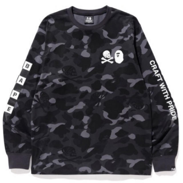 NEIGHBORHOOD(ネイバーフッド)のNeighborhood Bape コラボ ロンT 1/2発売 初売り ブラック メンズのトップス(Tシャツ/カットソー(七分/長袖))の商品写真