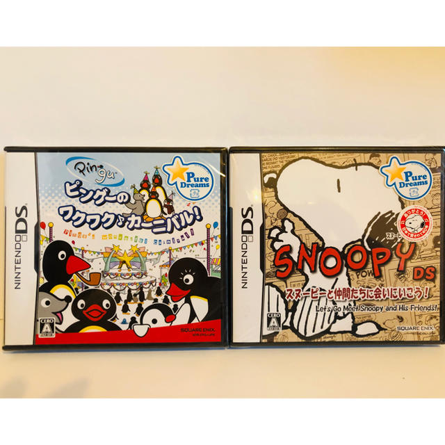 SNOOPY(スヌーピー)の【新品・未開封】子ども用DSソフト ピングーとスヌーピーセット!! エンタメ/ホビーのゲームソフト/ゲーム機本体(携帯用ゲームソフト)の商品写真