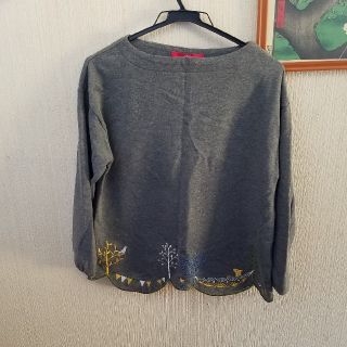 グラニフ(Design Tshirts Store graniph)のグラニフ　スカラップ裾刺繍トップス(トレーナー地)(カットソー(長袖/七分))