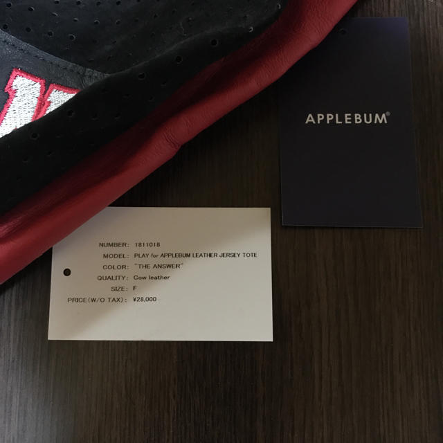 APPLEBUM(アップルバム)のPLAY for APPLEBUM LEATHER JERSEY TOTE メンズのバッグ(トートバッグ)の商品写真