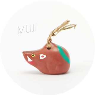 ムジルシリョウヒン(MUJI (無印良品))の◎ 無印 MUJI 福缶2019 のごみ人形亥鈴 ◎(置物)