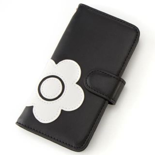 マリークワント(MARY QUANT)の今期完売マリークワント新品手帳黒デイジースマホケース iPhone7／8 (iPhoneケース)