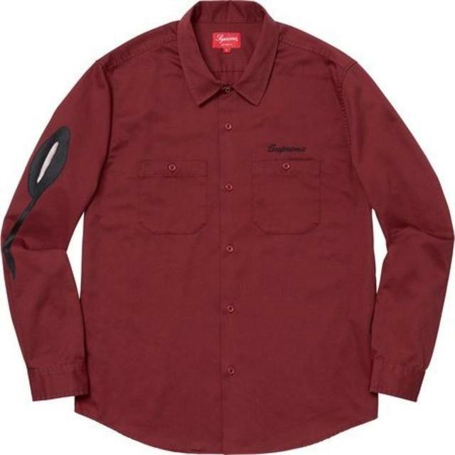 supreme rose work shirt M