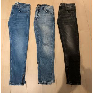 ザラ(ZARA)のZARA サイドジップ スキニーデニムパンツ 3本SET(デニム/ジーンズ)