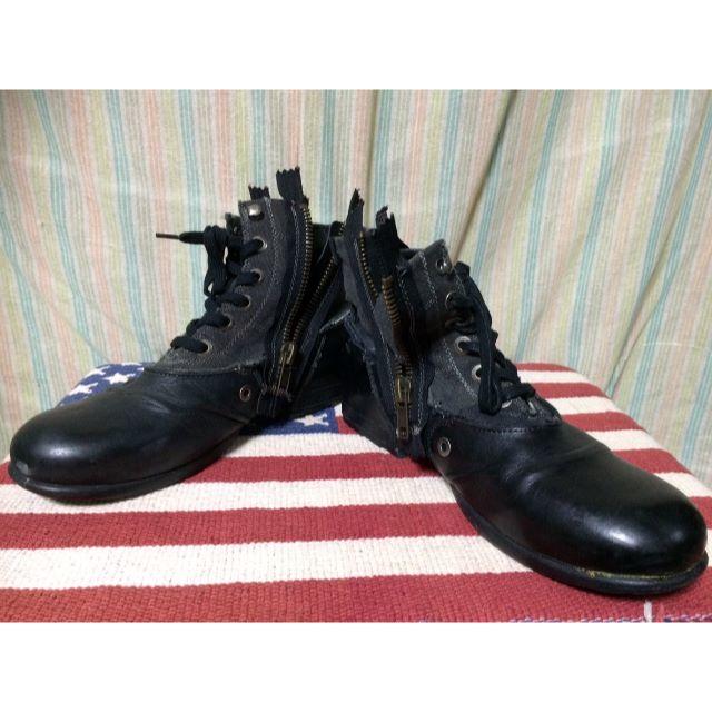 Replay(リプレイ)のshuzenji63様専用 Replay　ブーツ　ブラック　27～28cm程度 メンズの靴/シューズ(ブーツ)の商品写真