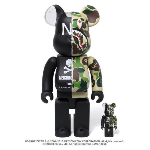 bape nbhd be@rbrick 100% 400% set セット