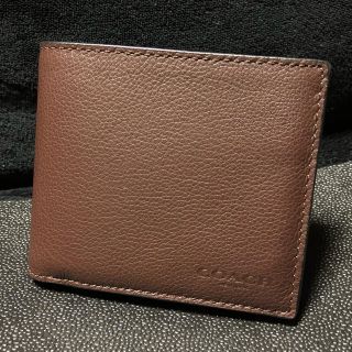 コーチ(COACH)のコーチ 新品 折財布 サイフ カード入れ 二つ折り レザー ブラウン系(折り財布)