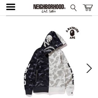 アベイシングエイプ(A BATHING APE)のNHBP . CAMO SHARK ZIP HOODED(パーカー)