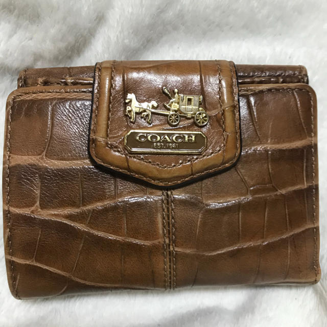 COACH(コーチ)のCOACH コーチ 二つ折り財布 箱あり 美品 レディースのファッション小物(財布)の商品写真