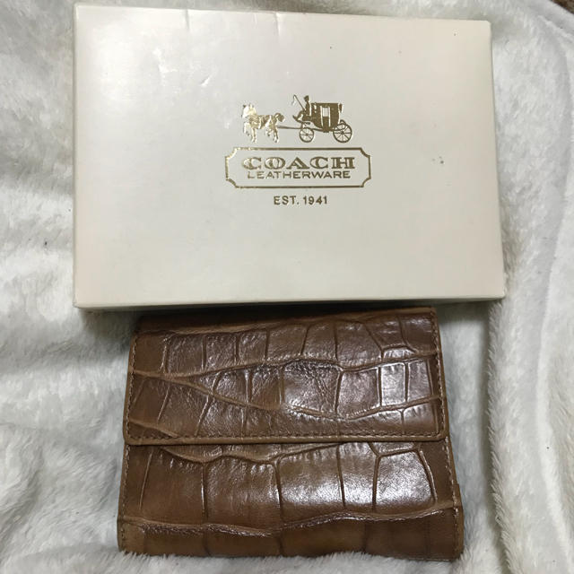 COACH(コーチ)のCOACH コーチ 二つ折り財布 箱あり 美品 レディースのファッション小物(財布)の商品写真