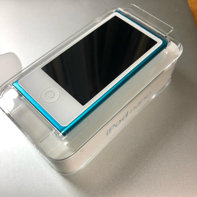 Apple(アップル)のiPod nano ブルー スマホ/家電/カメラのオーディオ機器(ポータブルプレーヤー)の商品写真