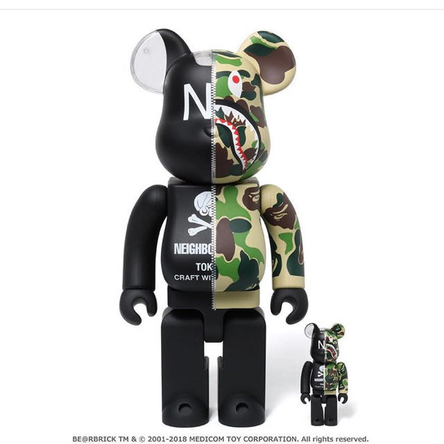 BAPE x NBHD Be@rbricks 400% 100% セット