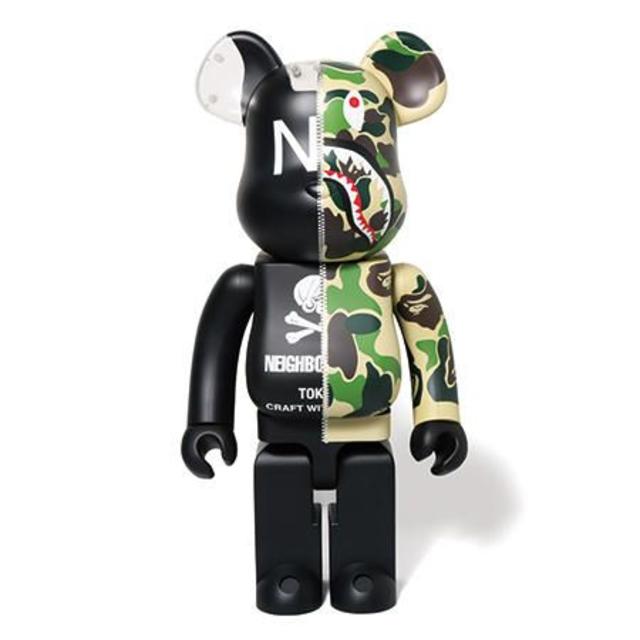 A BATHING APE(アベイシングエイプ)の1000% BAPE x NEIGHBORHOOD BE@RBRICK ベイプ エンタメ/ホビーのフィギュア(その他)の商品写真