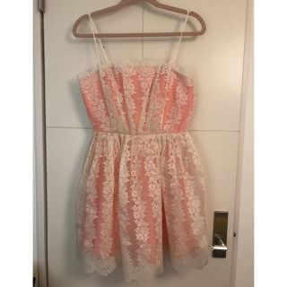 トップショップ(TOPSHOP)の！ミニワンピース ノースリーブ 結婚式 パーティ 二次会 ピンク ステージ衣装(ミニドレス)