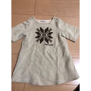 ベベ(BeBe)のbebe ニットワンピース 90cm(ワンピース)