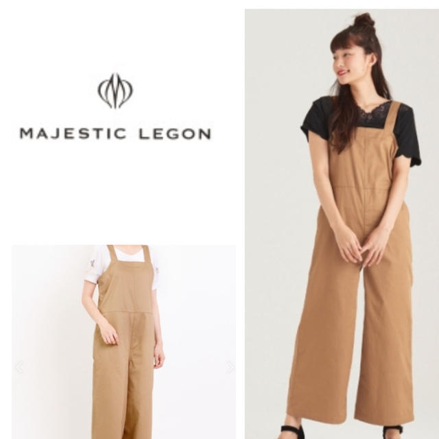 MAJESTIC LEGON(マジェスティックレゴン)のワイドサロペット レディースのパンツ(サロペット/オーバーオール)の商品写真