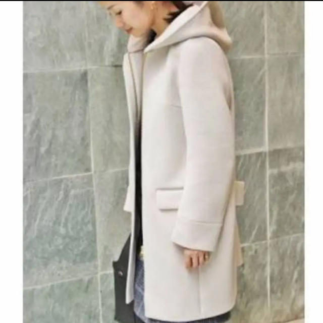 IENA(イエナ)のIENA オフホワイト 毛100%コート レディースのジャケット/アウター(ロングコート)の商品写真