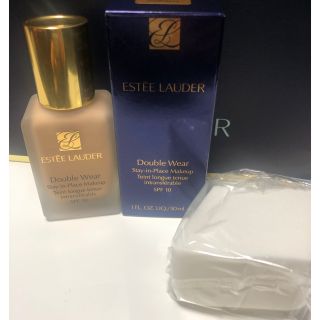 エスティローダー(Estee Lauder)の新品 ☆エスティローダー ダブルウェア 12 デザートベージュ スポンジ付(ファンデーション)