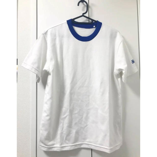 asics(アシックス)のTシャツ アシックス  ブルー 青 体操服  白 新品同様 韓国ファッション レディースのトップス(Tシャツ(半袖/袖なし))の商品写真
