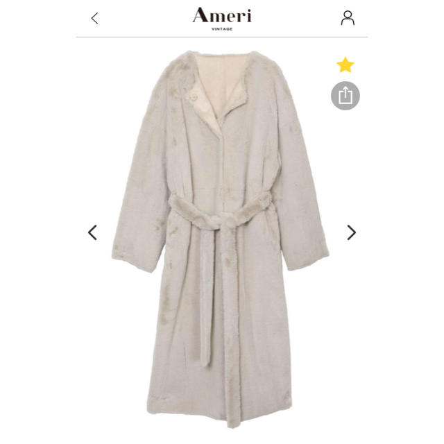 Ameri VINTAGE(アメリヴィンテージ)のAmeri vintage ♡ 人気のリバーシブルコート レディースのジャケット/アウター(ロングコート)の商品写真