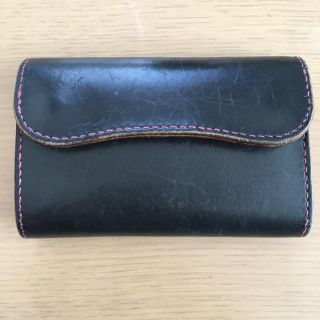 【中古品】栃木レザー ハンドメイド 三つ折り財布(折り財布)