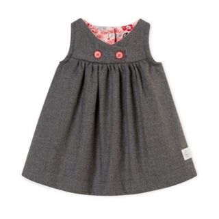 プチバトー(PETIT BATEAU)のプチバトー 18AW フランネルノスリーブワンピース 18m(ワンピース)