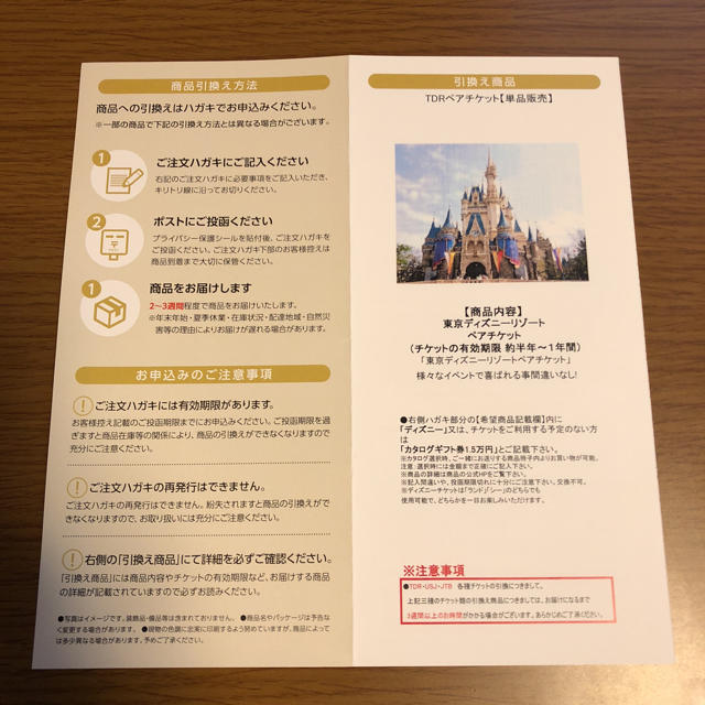 東京ディズニーリゾート ディズニーランド ディズニーシー ペアチケット-