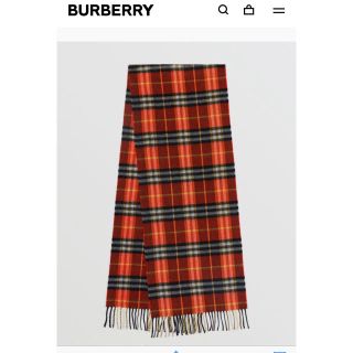 バーバリー(BURBERRY)の新品 最終値下げ  バーバリー Burberry マフラー オレンジレッド 本物(マフラー/ショール)