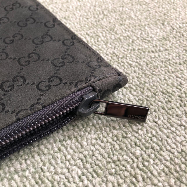 Gucci(グッチ)のGUCCI グッチ クラッチ バッグ ヌバック スウェードGG ポーチ レディースのバッグ(クラッチバッグ)の商品写真