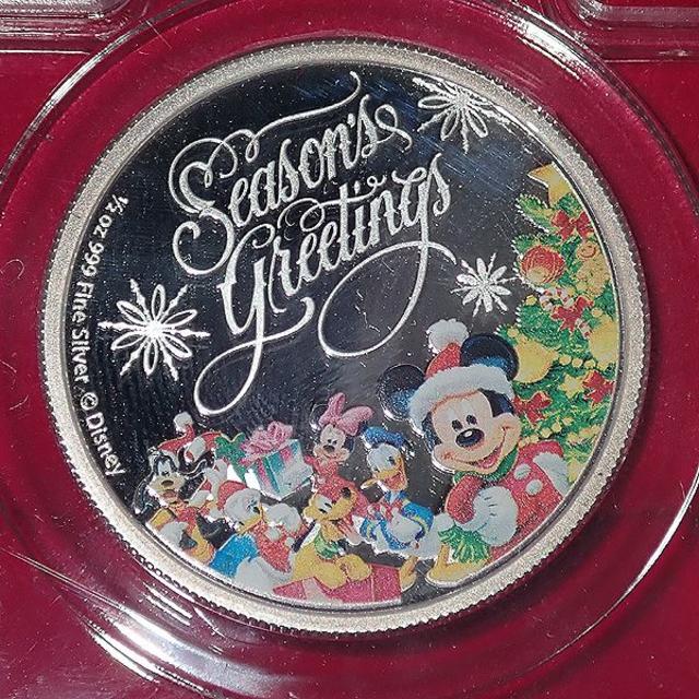 2014年 ニウエ 1ドル 銀貨 ディズニー クリスマス ミッキーマウス12オンス発行数